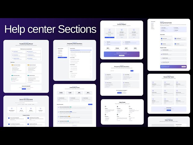 🚀 9 New Help center Sections – Free Download | 154 Bootstrap Blocks, Responsive Design & Modern UI