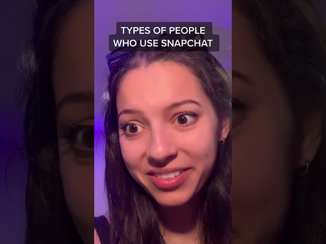types of people who use snapchat #shorts