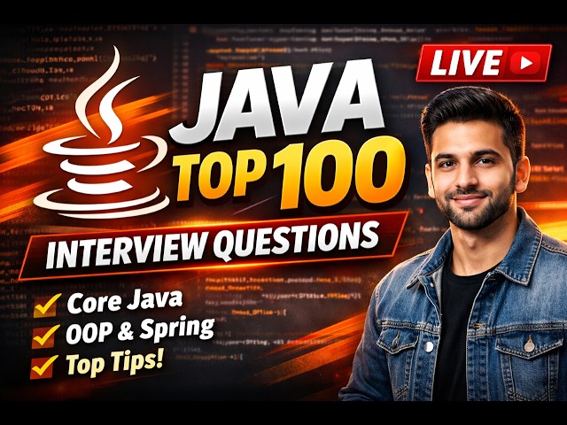 Top 100 Java Interview Questions  Live Prep Session