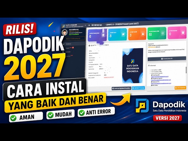 RILIS DAPODIK 2027 | CARA INSTAL YANG BAIK DAN BENAR
