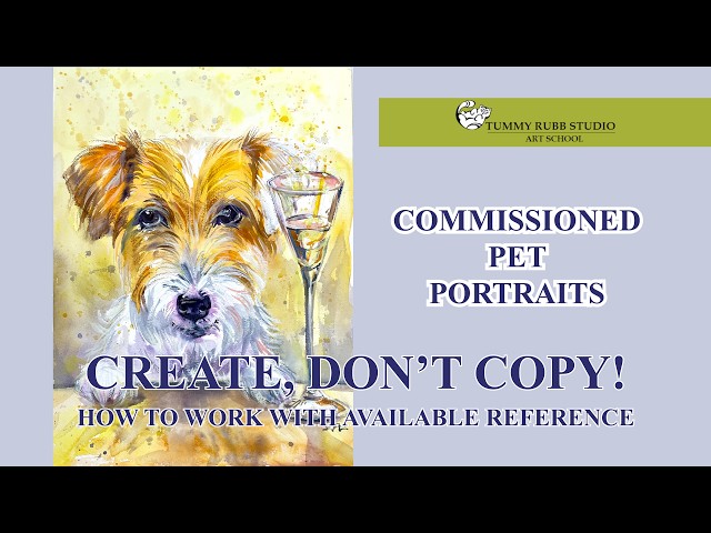 Pet portraits - how to work with available reference: full process