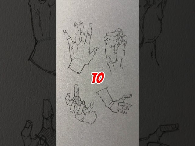 how to draw hand for intermediate || easy tip