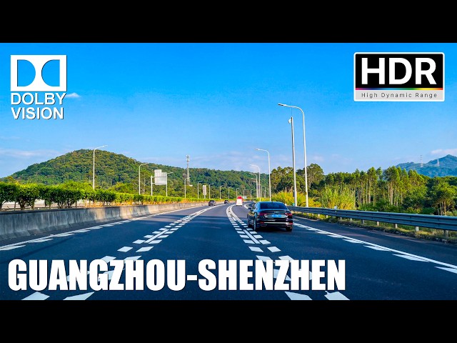 Drive from Guangzhou to Shenzhen, China Expressway, Pearl River Delta Ring Road