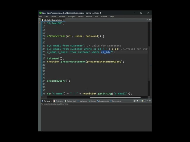 What is Statement and  Preparedstatement in jdbc #programmingkt #jdbc #java #shorts #sql #postres