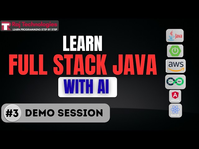 Full Stack JAVA Demo Class - 3 | Become a Full Stack JAVA Developer with AI in 5 Months