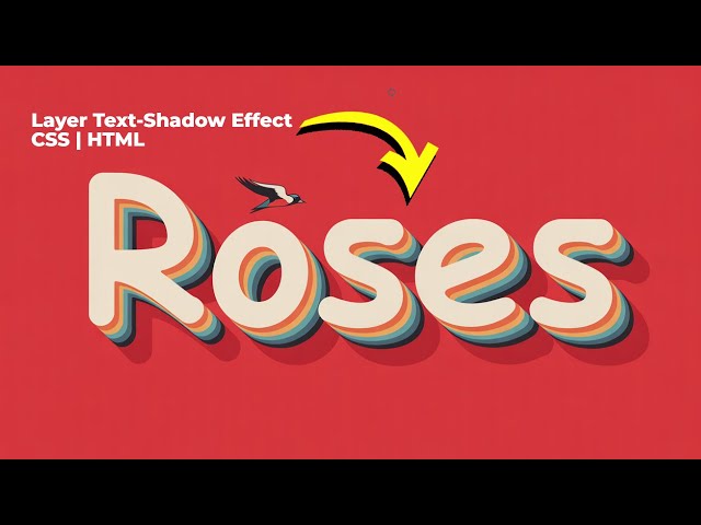 Layered Text Shadow Effect Css | Text Effect Css