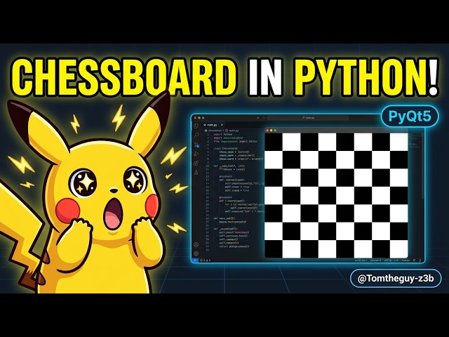 Building a Chessboard UI with Python & PyQt5! ♟️🐍
