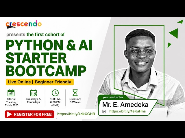 Python & AI Starter Bootcamp | Lists and For Loops