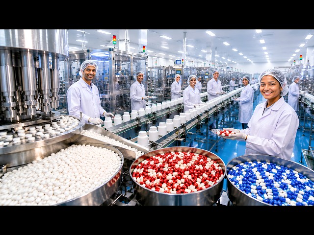 How Tablets & Capsules Are Made in Factories!