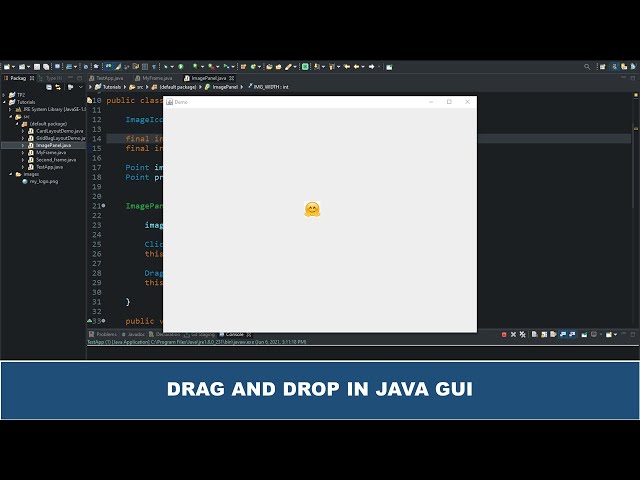 Java GUI Tutorial #32 - Drag And Drop In Java GUI