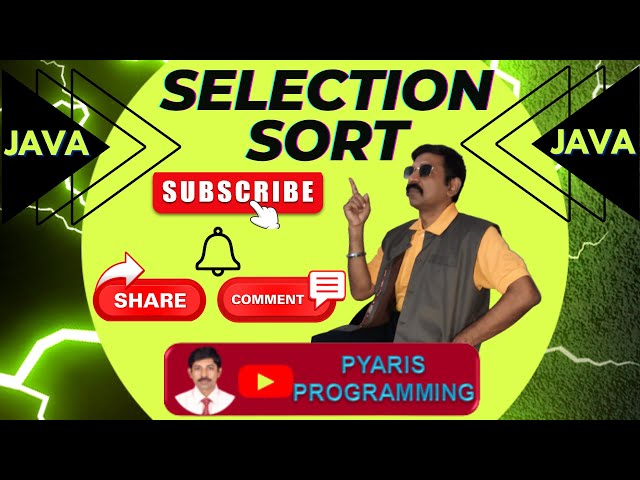 Java Selection Sort | Selection sort in descending order using Java