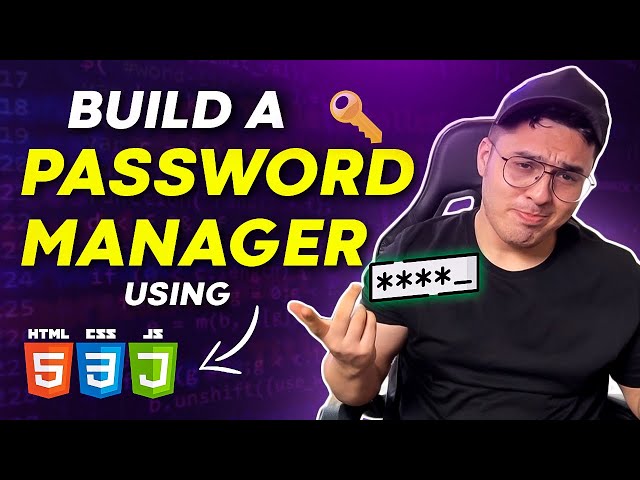 Lets build a Password Manager using HTML, CSS and JavaScript (Use it!)