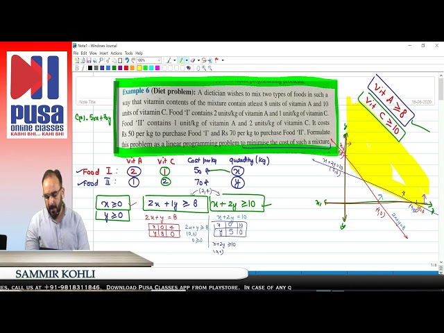Lecture 3 of Linear Programming  By Sameer Kohli Sir.