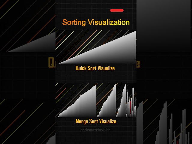 Merge Sort vs Quick Sort Visualization | Sorting Algorithms Comparison | DSA Shorts