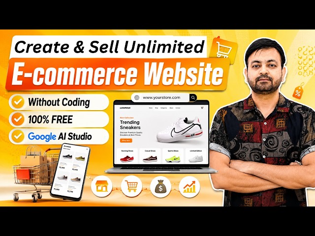 How to Create & Sell Unlimited FREE E-commerce Website without Coding with Google AI Studio