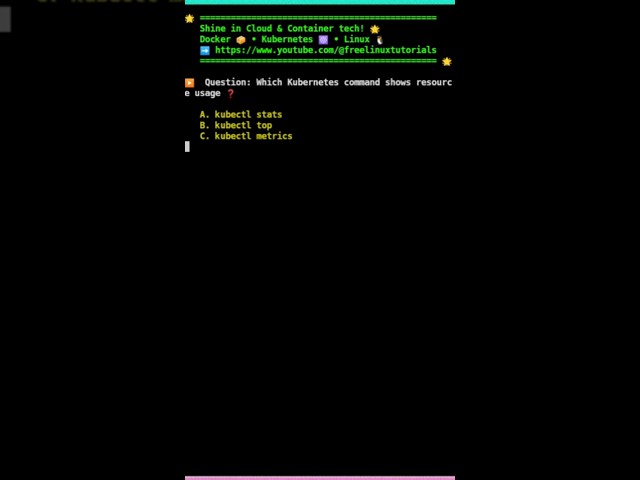 ☸️ K8s command to view resource usage