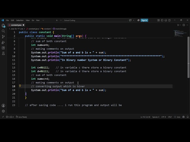 Java Programming Live | Only Screen Demonstration