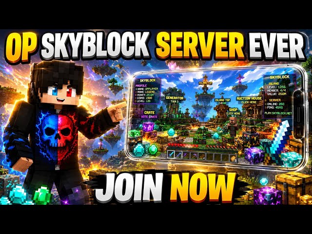How To Play Hypixel Skyblock On Minecraft Pe/Je | Best Hypixel Skyblock Like Server For 26.23