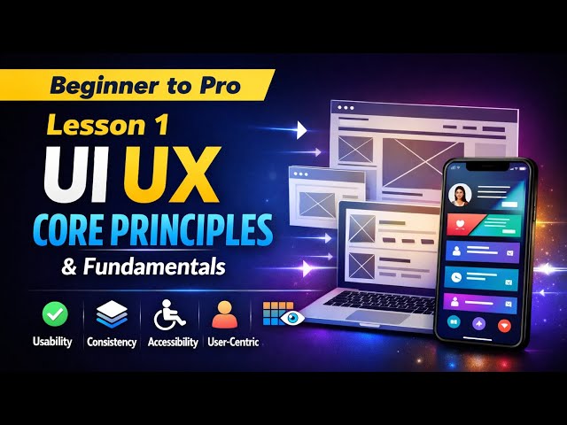 UI UX CORE PRINCIPLES & FUNDAMENTALS | LESSON 1 | #uiuxdesign #uidesignlearning #uiux #fullcourse 