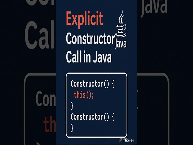 👉 Java Constructor Trick! | Call One Constructor from Another 🚀