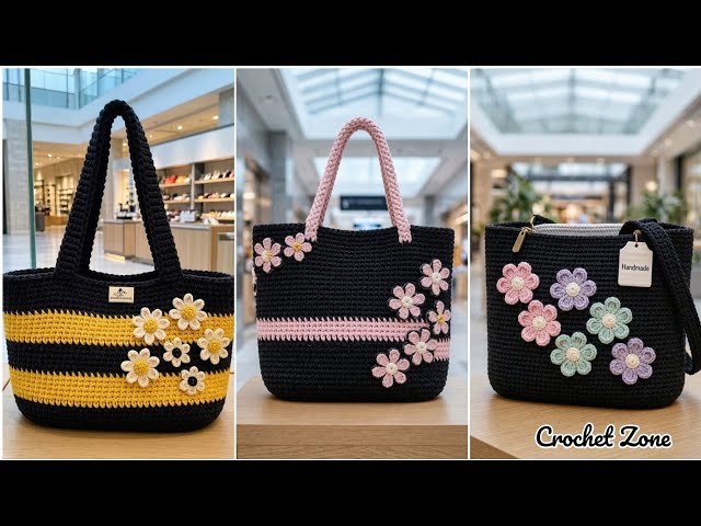 Crochet Ladies Tote bag design ideas. Crochet ladies bags design patterns. #crochet #diy #totebag 