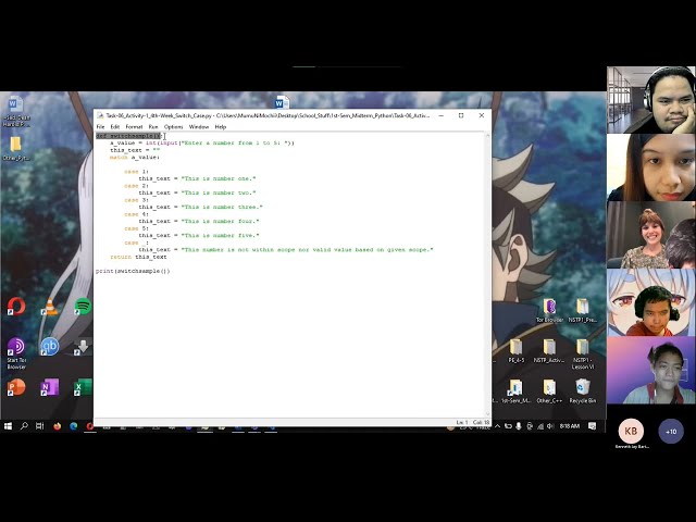 Python Switch Case/Match Case | Python v3.10 | Week 10 | Sec - BS1MA | Online Class | MS Team