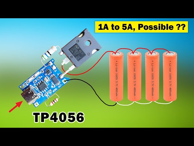 TP4056 module modification for more lithium Batterys