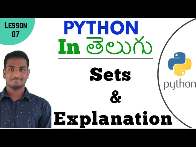 Sets in python in Telugu | Learn Python in Telugu | Lesson - 7