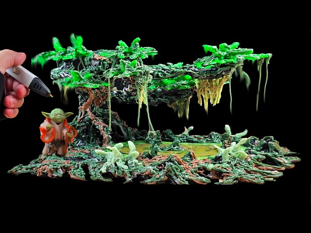 I Created a 3D Pen Diorama of Dagobah from STAR WARS: The Empire Strikes Back! Yoda’s Swamp World
