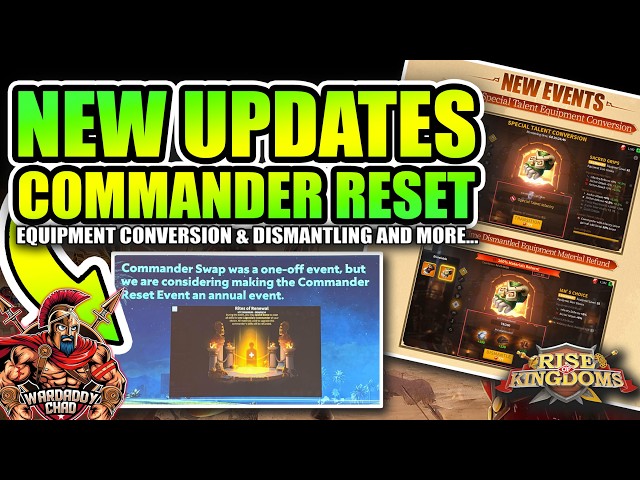 Updates From The Meet-Up: Commander Reset - Rise of Kingdoms