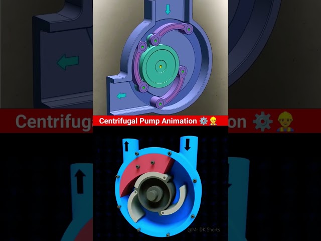 centrifugal pump animation video ⚙️👷‍♂️ #engineering #cad #animation #mechanical #3d 🔥