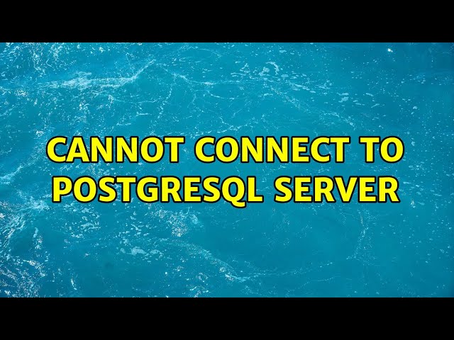 Ubuntu: Cannot connect to PostgreSQL server