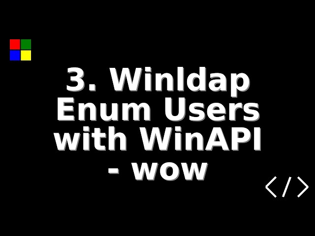 3. Winldap Enum Users with WinAPI - wow - enum AD users in C code & BOF (Offensive Clown Scripts)