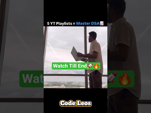 5 Free Playlists to Master DSA 🚀 | Crack Coding Interviews Fast 🔥 #shorts #DSA #programming #crack