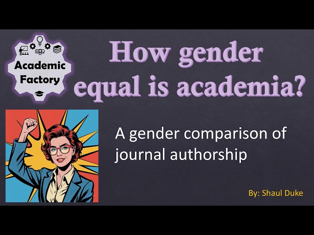 The state of gender equality in journal authorship