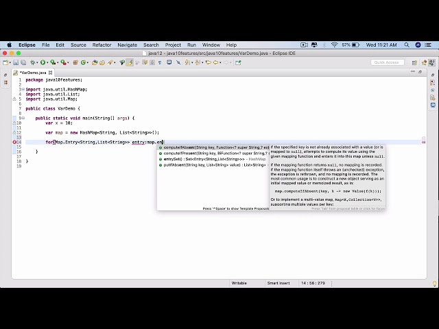 Java 10 Features - Uses of var