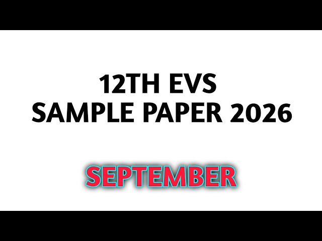 PSEB Class 12th EVS Paper 11 September 2026 | Real Paper | Full Solved Paper | EVS Paper Solution