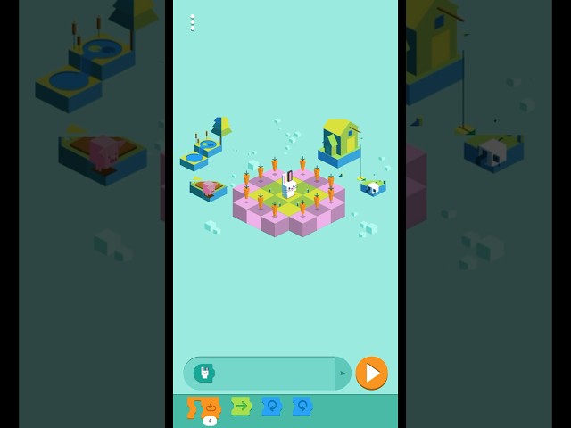 2 code blocks less than the “shortest solution” (Google Celebrating 50 years of Kids Coding Doodle)