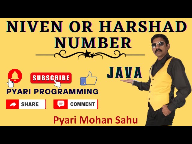 Java Niven Number | Harshad Number | Write a program to check whether a given number is Niven or not