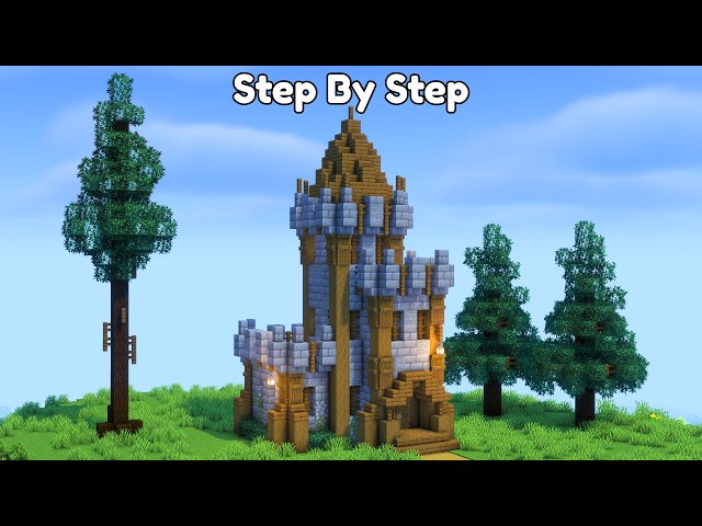 Easy Spruce Minecraft Castle Tutorial (Step-by-Step)