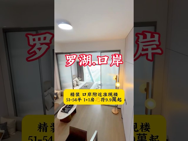 罗湖口岸附近精装现房51平1+1房 开发商清盘首付Z低 9.9萬起红本现房#深圳新房 #香港买房 #不限购不限贷 #罗湖口岸 #深圳公寓 #深圳花花看房