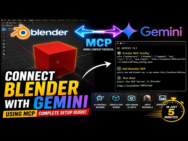 Connect Blender to Gemini AI with MCP | Full Installation Tutorial