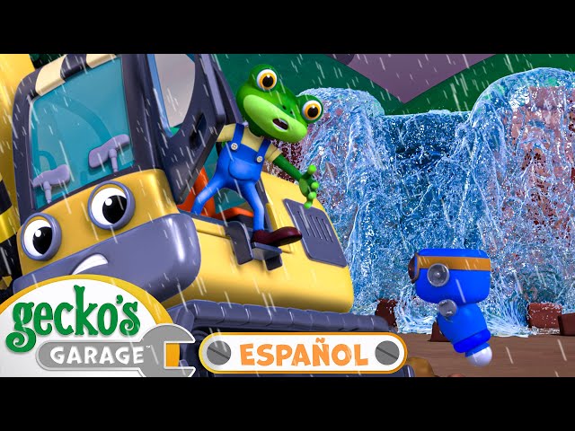 Emergencia en la tormenta | Garaje de Gecko en Español | Dibujos animados