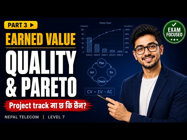 Baseline, Earned Value, Quality & Pareto | NTC Level 7 Computer Engineer · Loksewa Preparation