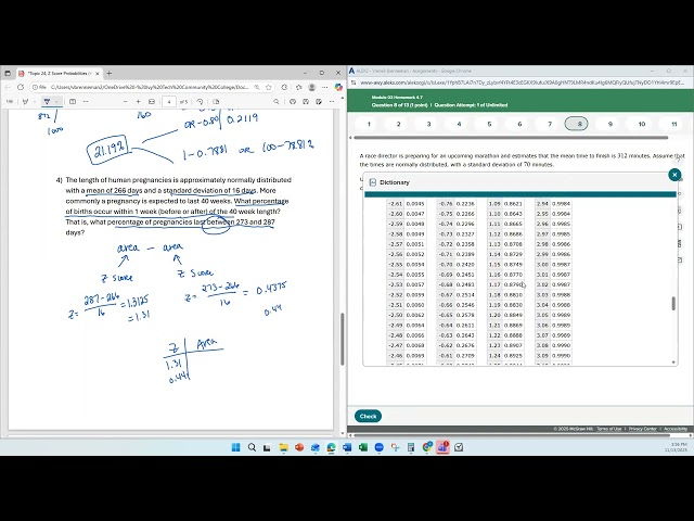 Topic 24 #3 - 6, normal distribution word problems