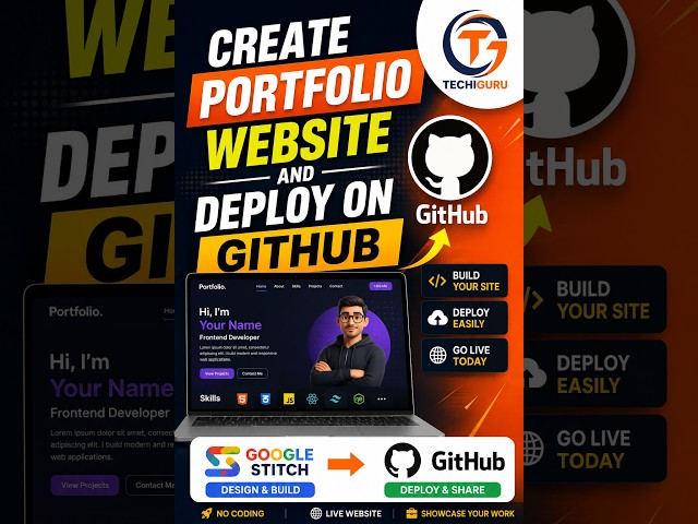 Create a Stunning Portfolio Website with Google Stitch & Deploy It FREE on GitHub Pages