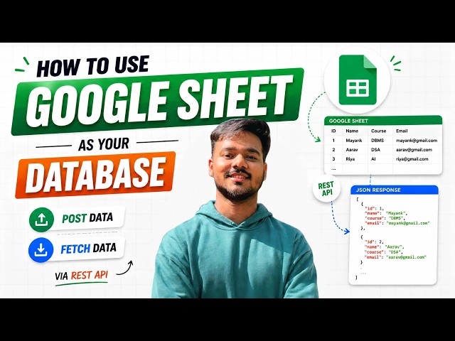 🚀 How to Use Google Sheets as Your Database (FREE) | REST API + Apps Script 🔥 | Free Database 💯