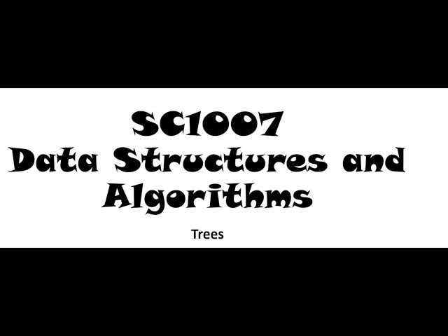 SC1007 Data Structures and Algorithms