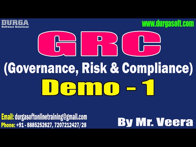 GRC (Governance, Risk & Compliance) tutorial || Demo - 1 || by Mr. Veera On 23-01-2026 @7:30PM (IST)