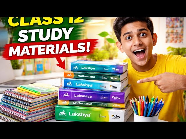 My Class 12 Study Materials 📚 | PW Lakshya Batch + Books + Setup 🔥